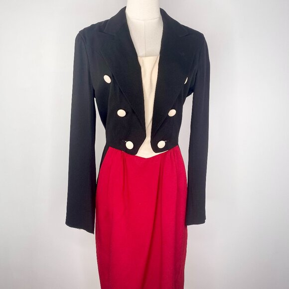 Moschino Cheap & Chic - Tuxedo Illusion Dress - Picture 1 of 8